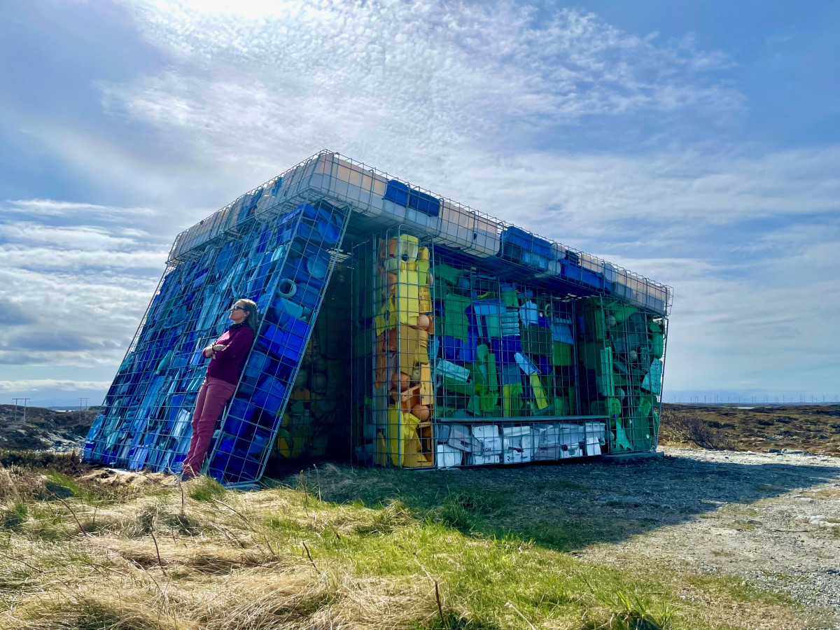 CHRISTINE ISTAD, the project leader is happy with the result. 30 m2, app. 40 ton of marine debris. 