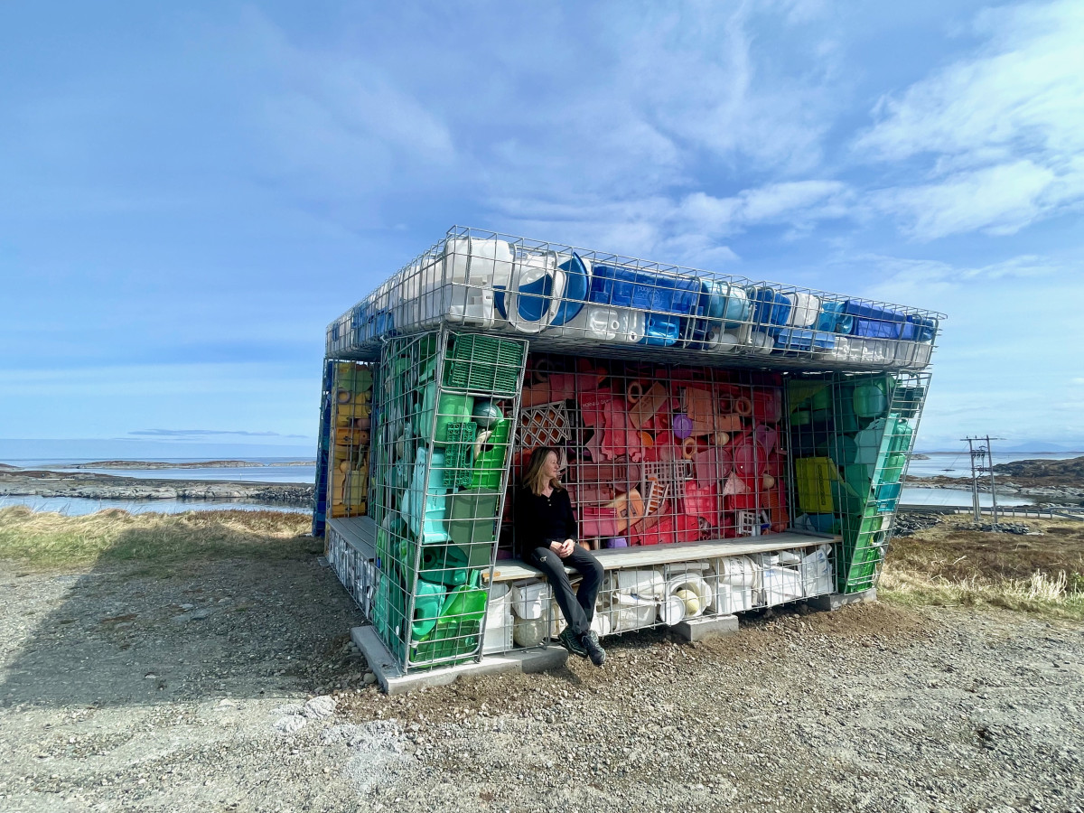 Liv Evjan is satisfied with the stunning view.